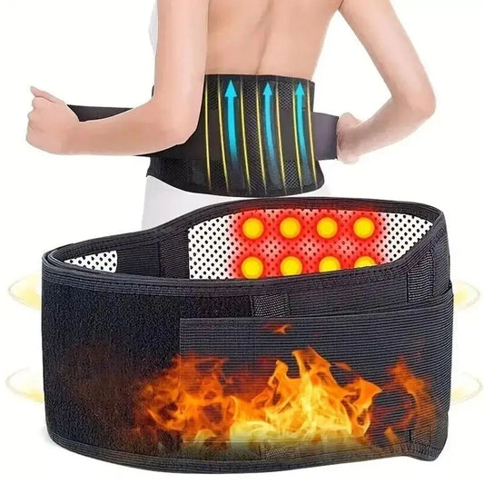 Adjustable Tourmaline Self Heating Magnetic Therapy Back Waist Support Belt Lumbar Brace Massage Band Health Care ﻿