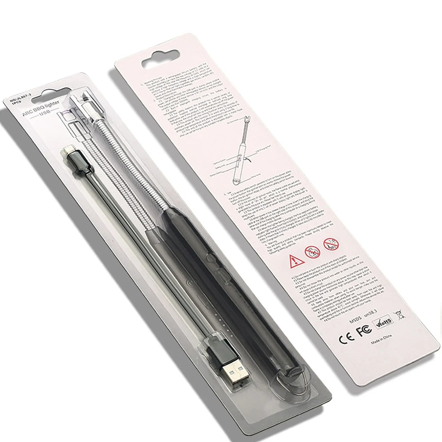 360° Outdoor Kitchen Lighter Usb Rechargeable Portable Electronic Arc Lighter Flexible Neck Safety Lock Windproof Eco Friendly Design (Random Colours)