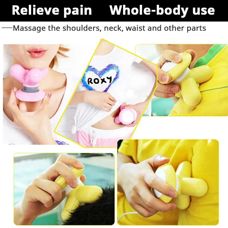 Triangle Massager Cervical Spine Leg Mini Massager Body Massager Electric Wire Control Massager