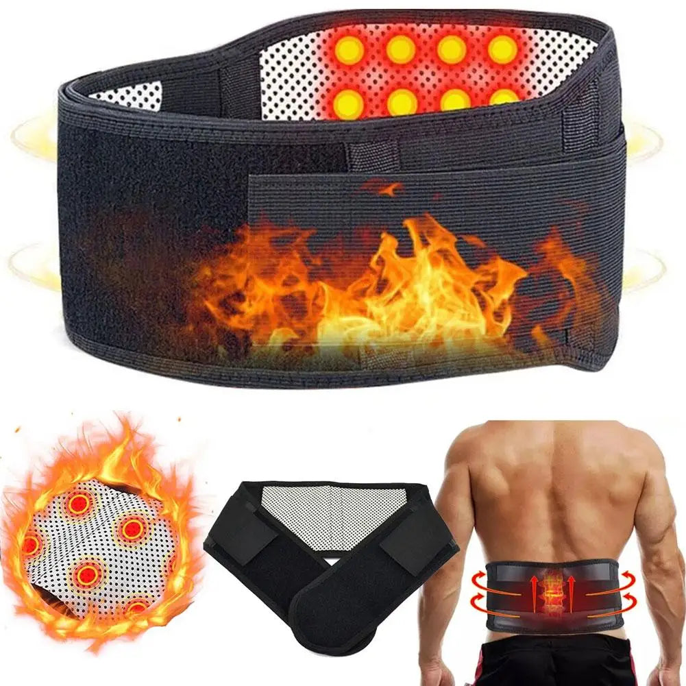 Adjustable Tourmaline Self Heating Magnetic Therapy Back Waist Support Belt Lumbar Brace Massage Band Health Care ﻿