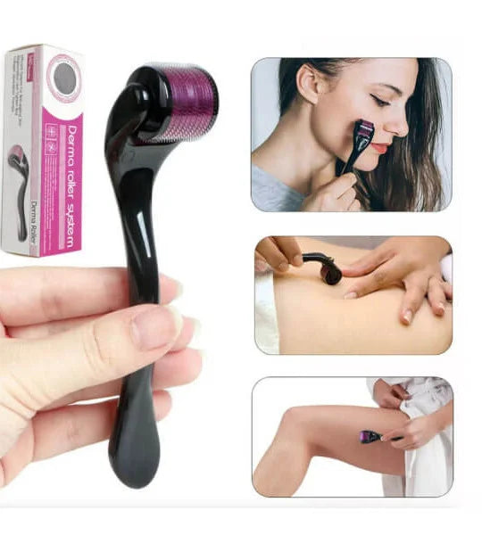 Derma Roller, 0.5mm For Hair And Skin Therap, Micro Needle Derma Roller With 540, Beauty Roller For Anti-Aging Skin Repair, Acne Scars Removal And Pores With 540 Titanium Needle For Men And Women