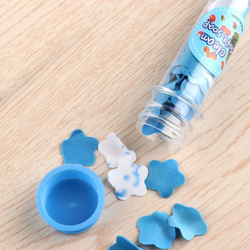 Travel Portable Hand Flower Soap Hand washing Small Soap Tablets Tourism Paper Soap