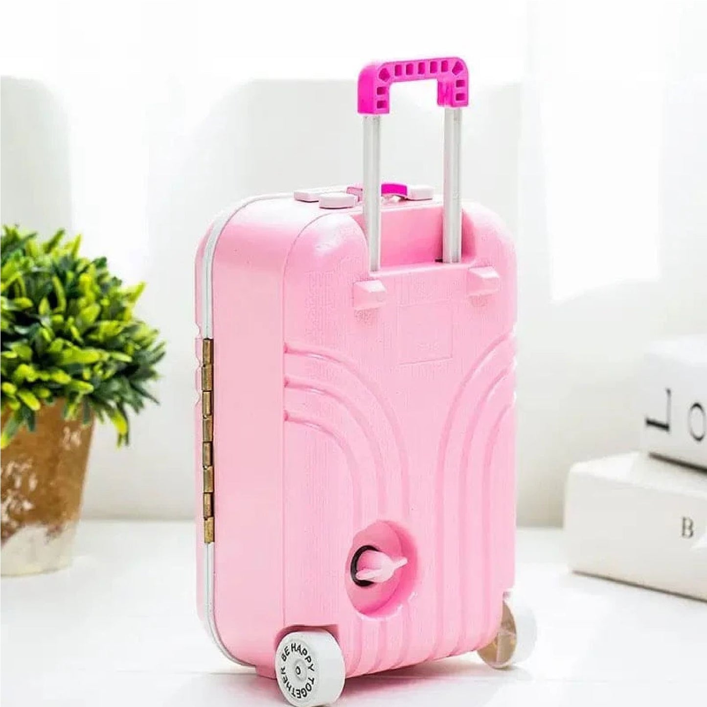 Mini Jewellery Suitcase Music Box with Spinning Ballet Dance Cosmetic Storage Box