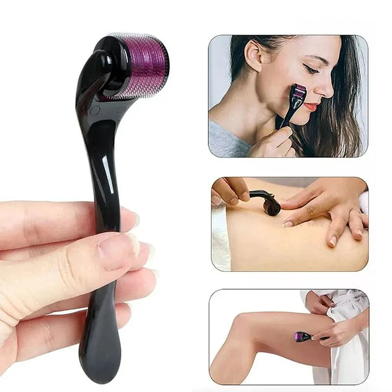 Derma Roller, 0.5mm For Hair And Skin Therap, Micro Needle Derma Roller With 540, Beauty Roller For Anti-Aging Skin Repair, Acne Scars Removal And Pores With 540 Titanium Needle For Men And Women